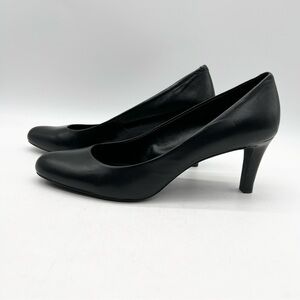 Ralph Lauren Harper Classic Black Kidskin Leather Heels Pumps Shoes Size 10B